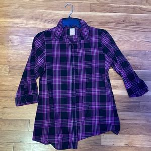 Black and purple flannel